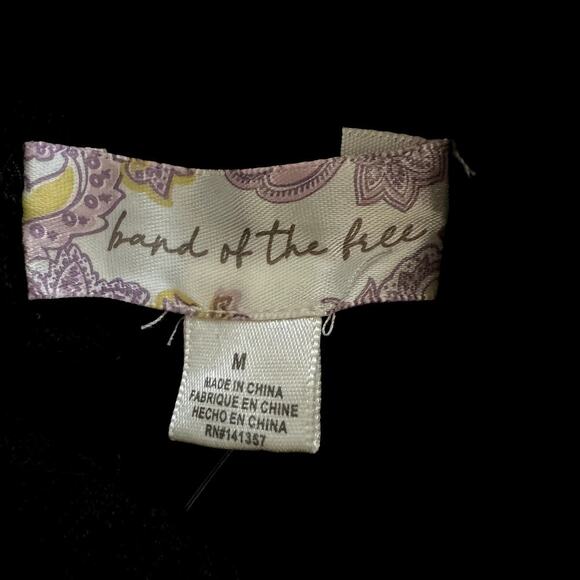 BAND OF THE FREE Raquel Black Ribbed Knit Cable Mock Neck Pullover Top NWT M - Picture 6 of 11